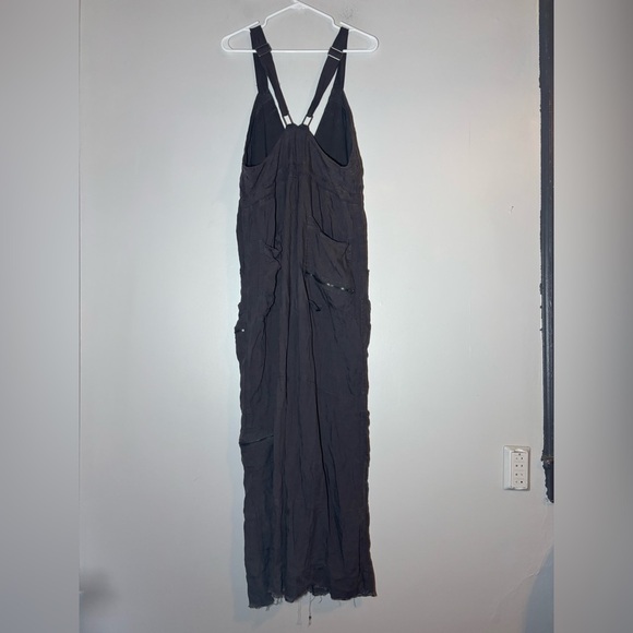Free People Southern Lights Wide Leg Cargo Overalls Jumpsuit Slouchy Size S - Picture 6 of 9